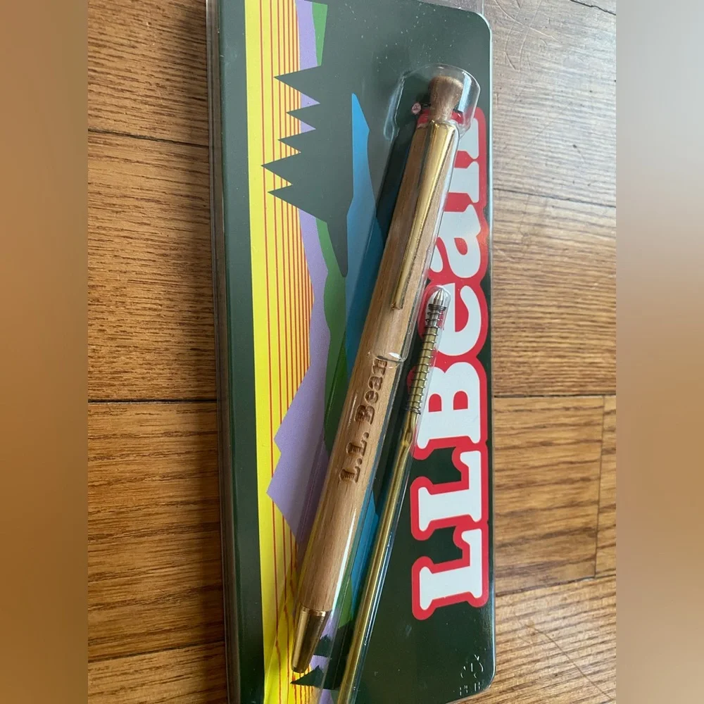 VTG NIP L.L. Bean Goodkind Triggerwood Pen NOS Wooden Ballpoint Maine USA Woody
